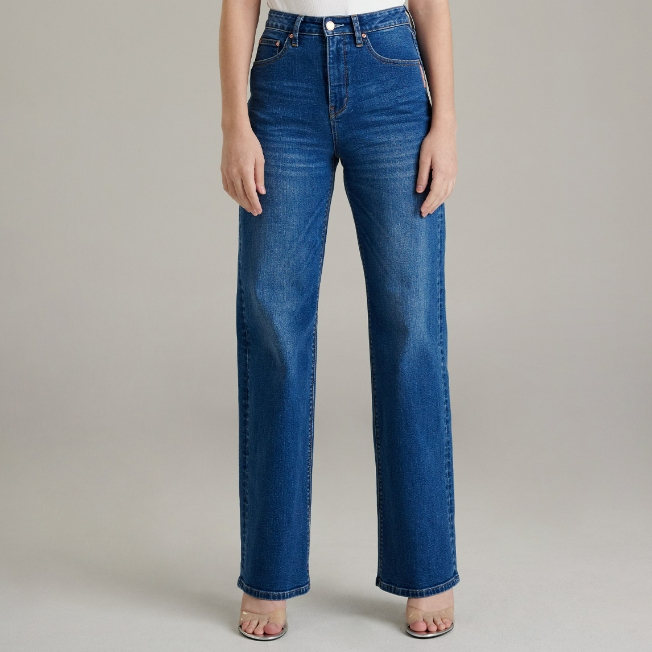 Mc jeans กางเกงยีนส์ผู้หญิง ทรงกระบอก ปลายขากว้าง (Straight Wide) Mc Me MFIZ222