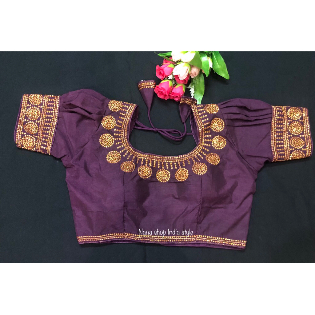 👑เสื้อเบลาส์ เสื้อครอปอินเดียแขนตุ๊กตา ทรงน่ารัก พร้อมส่ง อ่านรายละเอียดก่อนสั่งซื้อ - รูปที่ 3