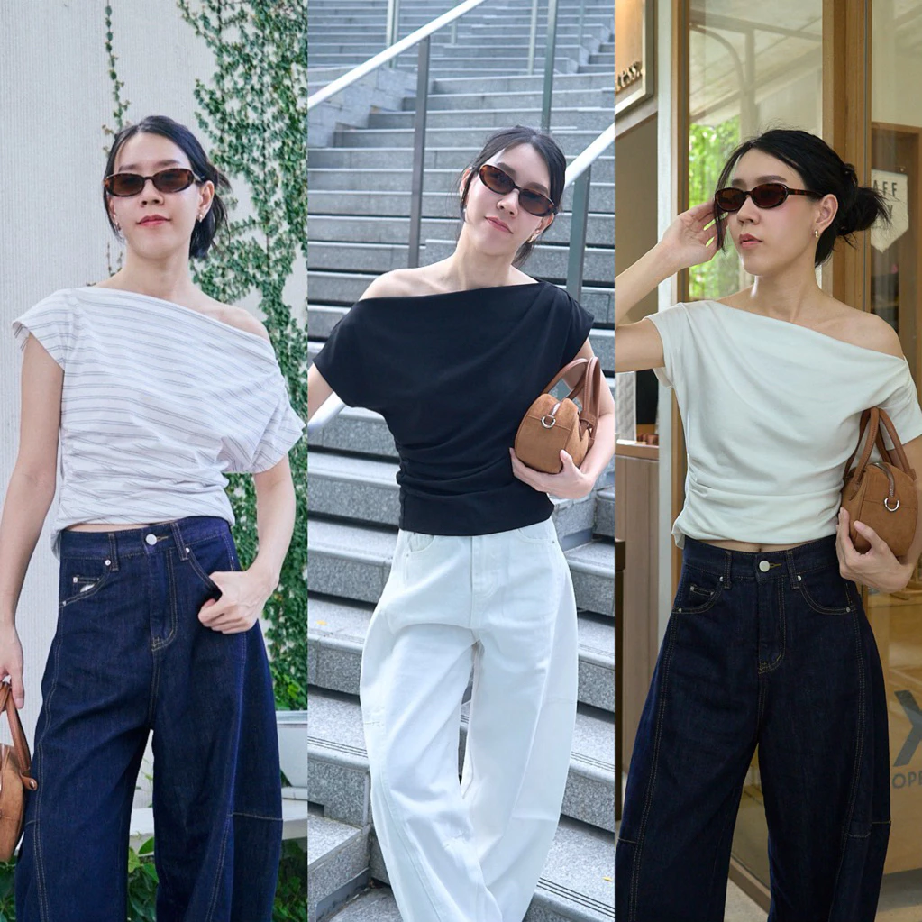 Simplestyle.byd Off Shoulder Top เสื้อปาดไหล่ เสื้อเปิดไหล่