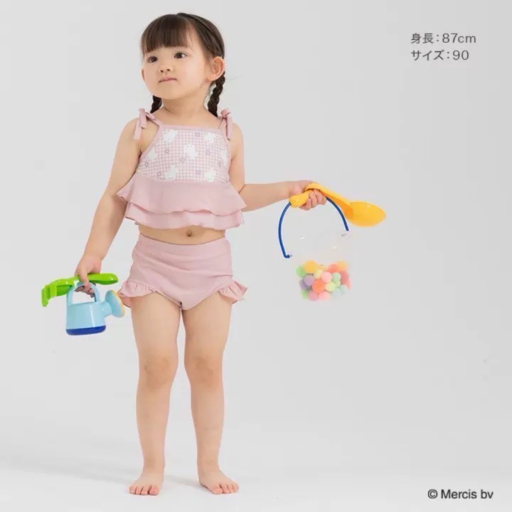 [Miffy]ชุดว่ายน้ำเซต 2 ชิ้น สายเดี่ยวปรับได้