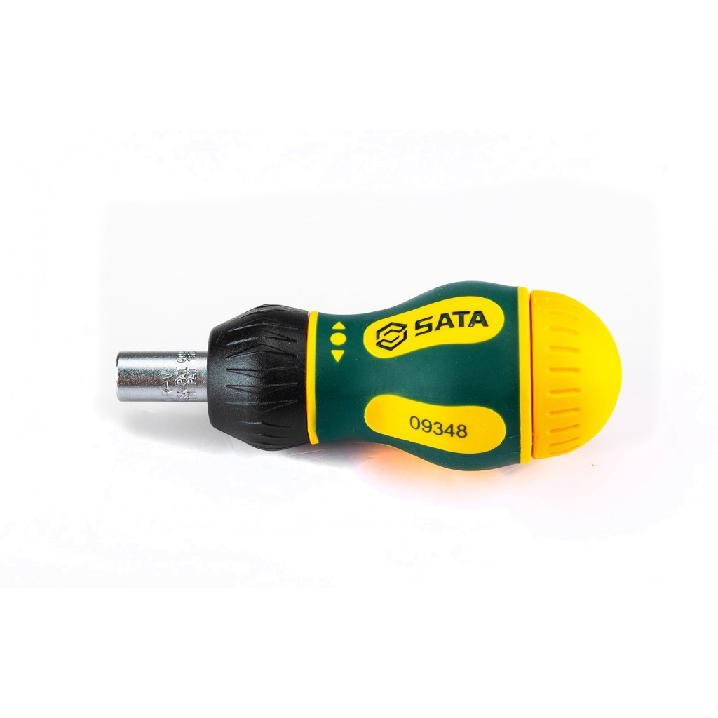 SATA 09348 ไขควงปลี่ยนหัว ตัวสั้น ไขควงสลับ ไขควงอเนกประสงค์ 6 in 1 6 ใน 1 ไขควงลูกตุ้ม ไขควงป้อม