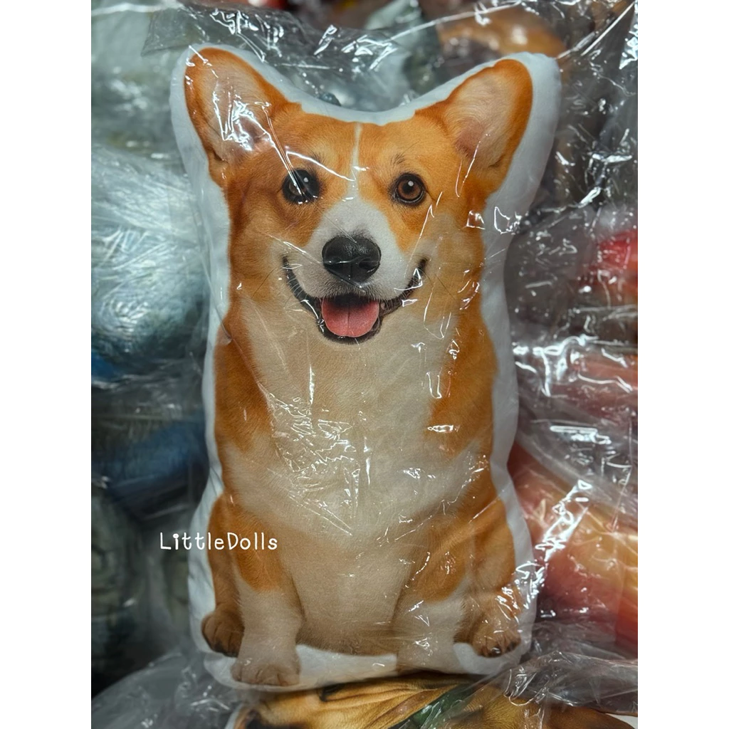 ตุ๊กตาหมอนน้องหมา ขนาด 60 cm. พิมพ์ลาย3Dสีคมชัดทั้งสองด้าน สินค้าพร้อมส่ง!!