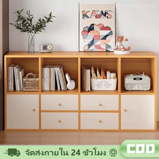 ชั้นวางหนังสือเรียบง่าย ชั้นวางของในห้องนั่งเล่น ตู้เก็บของ …