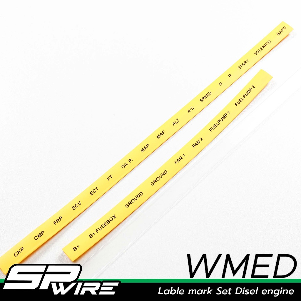 WMED ท่อหดมาร์คสายไฟ พร้อมท่อหดใส ชุดเครื่อง ดีเซลทุกรุ่น ราคาดีที่สุด !!Lable mark Set Disel engine-Spwire