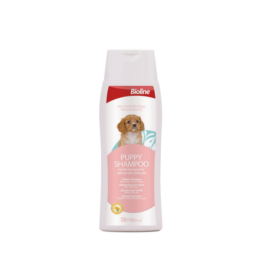 เเชมพูลูกสุนัข BIOLINE Puppy shampoo BL 2004 BL 2081 มอบการดูแลที่อ่อนโยนที่สุดให้กับลูกสุนัข ขนาด 250 ml / 1000 ml
