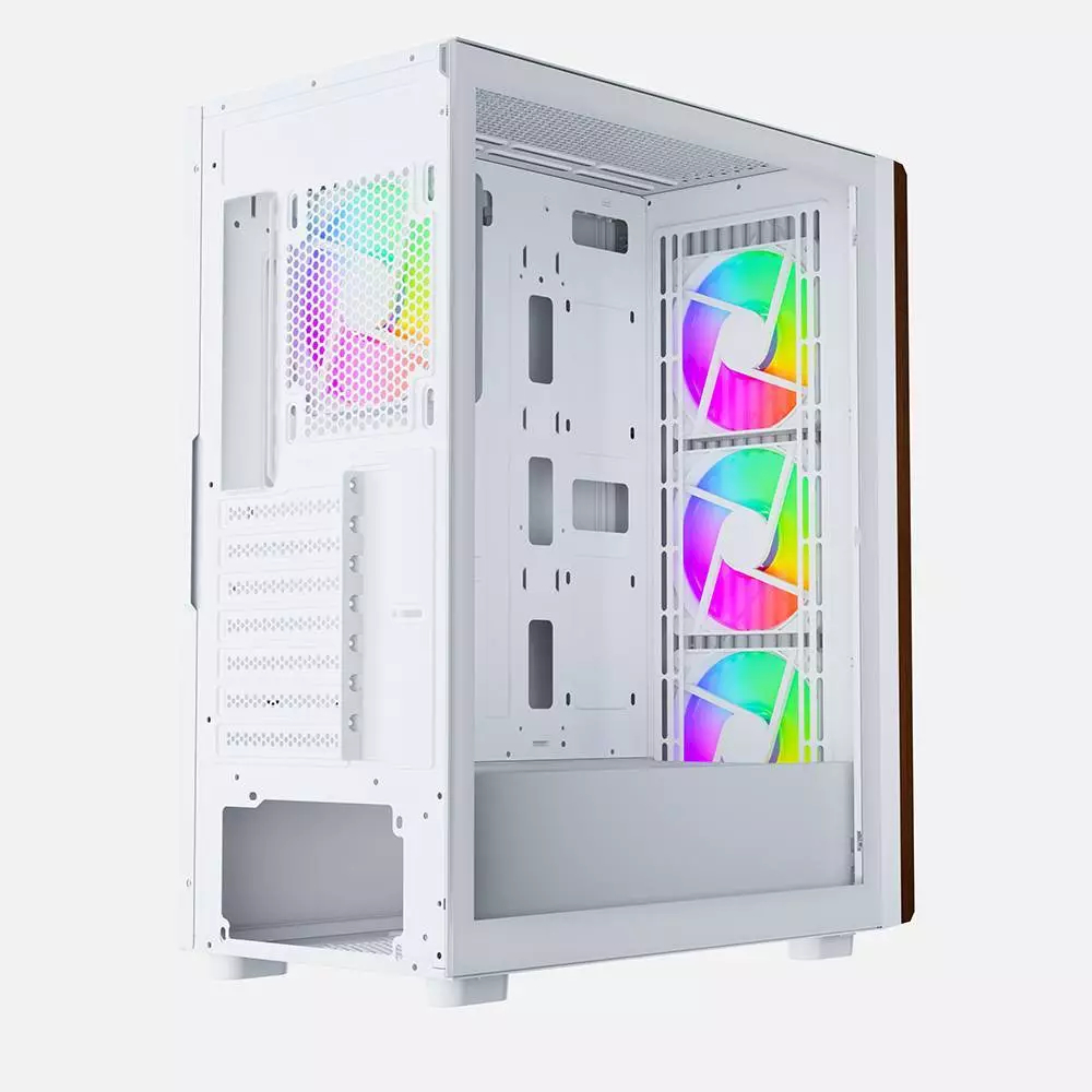 ส่งทันที เคส E-ATX สีขาว ดำ ใหญ่ เย็น ไม้แท้แต่งลาย รับการ์ดจอ3พัดลม ชุดน้ำ3ตอน Media Z Venuz 4736 ราคา ถูกที่สุด ดีลบีเคเค แกลเลอรีภาพที่ 4