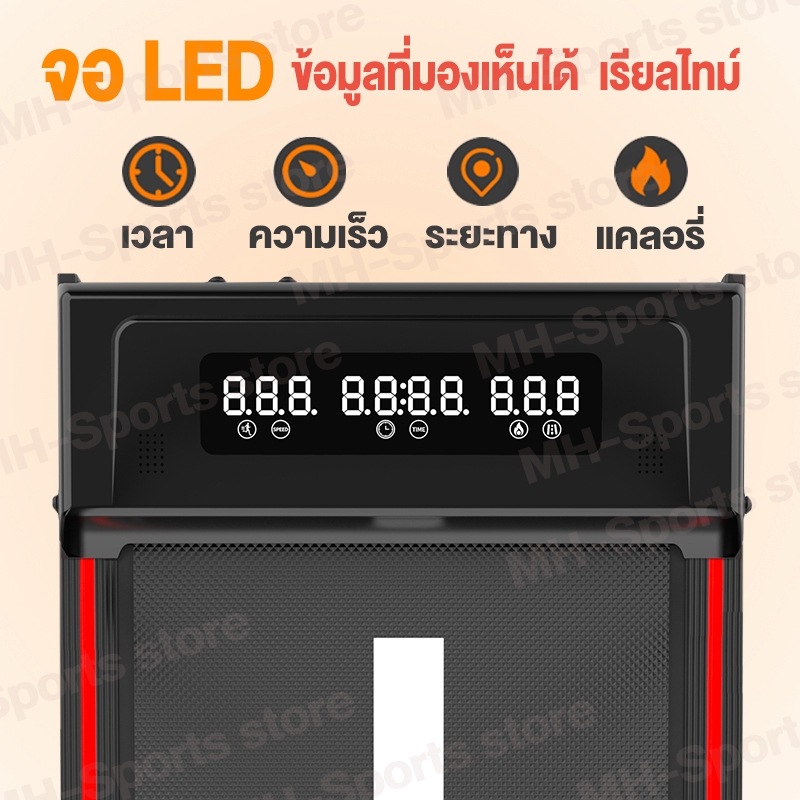 ลูวิ่งไฟฟ้า ลู่วิ่ง B15 ลู่วิ่งไฟฟ้าพับได้  mini treadmill  พร้อมจอLCD ใช้พลังงานต่ํา ลู่วิ่งไฟฟ้า ปรับความลาดชันได้ รูปที่ 5