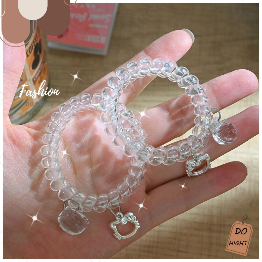 พร้อมส่ง⚡ มีเก็บเงินปลายทาง💸 ยางรัดผม แบบเกลียว สไตล์เกาหลี (ราคาต่อ 1 เส้น) : Do hight - รูปที่ 3