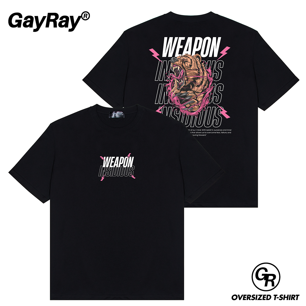 GayRay ⎰weapon Gayray⎱  เสื้อยืดโอเวอร์ไซส์ Cotton 100% นุ่่ม ใส่สบาย