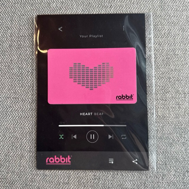 บัตร Rabbit รุ่น Heartbeat สีชมพู