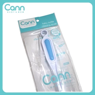 **แปรงหัวมะเฟือง** CANN baby&mom แปรงล้างขวดนม ด้ามตรงไนล่อนหนา พร้อมที่ล้างจุกนม