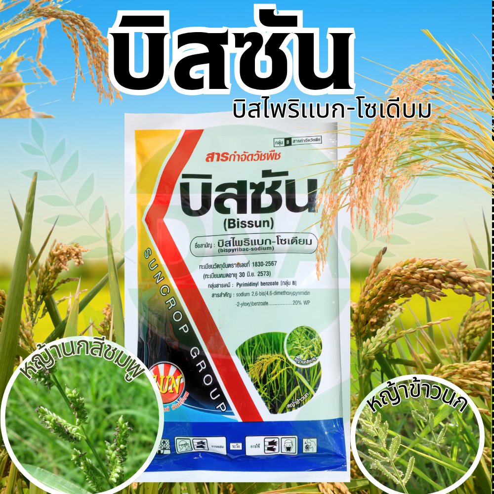บิสซัน #บิสไพริเเบก-โซเดีบม กำจัดวัชพืชในนาข้าว #1ถุง100กรัม