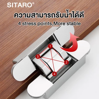 【พร้อมส่ง】บานพับซ่อน บานพับข้อเสือ บานพับฝัง บานพับประตู ปรับ 3 ทิศทาง Concealed Hinge [1ชิ้น]