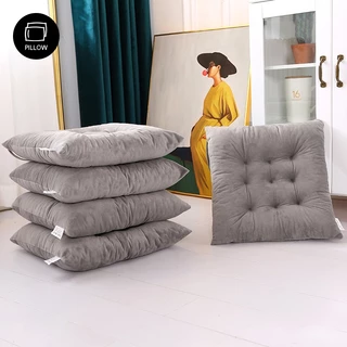 เบาะรองนั่ง 40x40cm นุ่มสบาย เบาะรองนั่งทรงสีเหลี่ยม เบาะรองนั่งเก้าอี้ มีสายรัดเก้าอี้