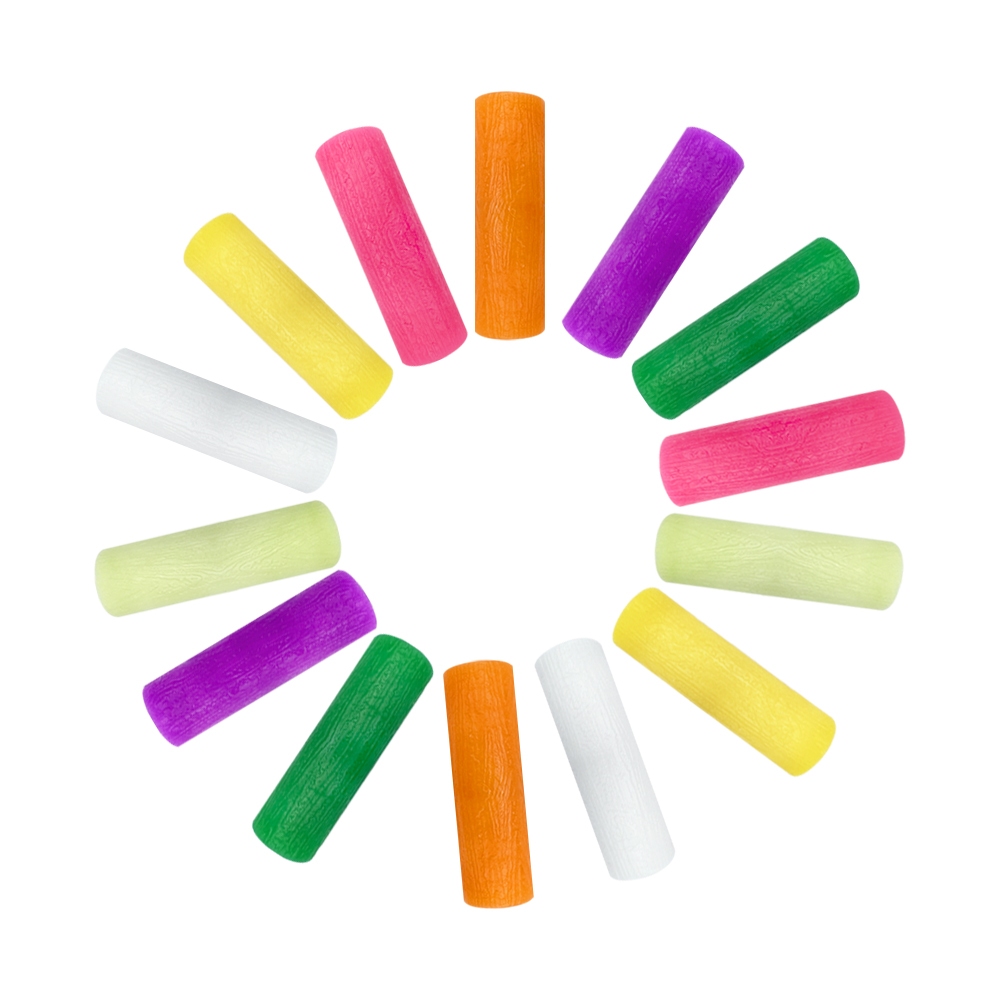 4 ชิ้น (แบบสุ่ม)ยางกัดรูปทรงกระบอกซิลิโคนเกรดอาหารทางการแพทย์ที่สามารถเคี้ยวได้ - รูปที่ 5