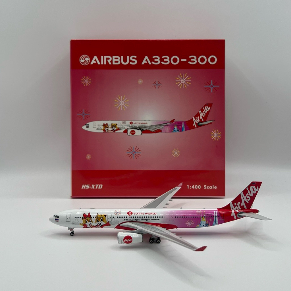 โมเดลเครื่องบิน Thai AirAsia Airbus 330-300 HS-XTD รูปหมี [พร้อมส่ง]