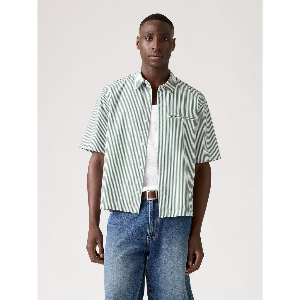 เสื้อเชิ้ต Levi's® Men's Short-Sleeve Zandt Cropped Shirt