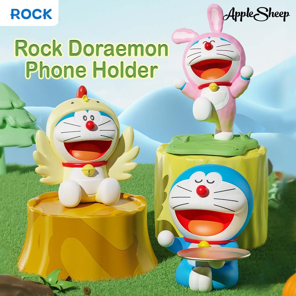 [Rock Doraemon Phone Holder] ที่วางโทรศัพท์ ดีไซน์ตัวโดราเอม่อน3D ที่ตั้งมือถือ ขาตั้งโทรศัพท์ วัสดุอย่างดี ลิขสิทธิ์แท้