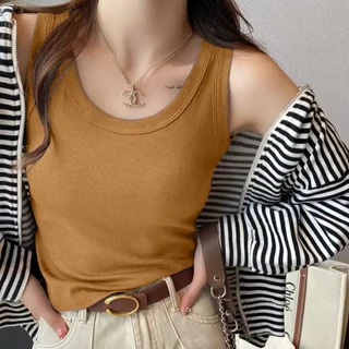 เสื้อกล้ามคอเว้า รุ่นไม่มีฟองน้ำ ผ้าเรย่อนใส่สบาย ทรงเข้ารูปสวย มีสไตล์เป็นของตัวเอง สินค้าพร้อมส่ง จากไทย