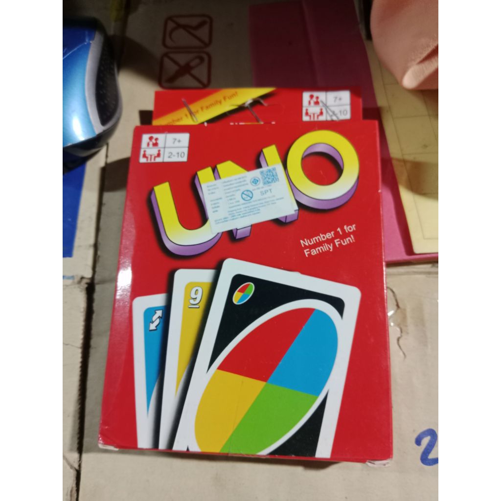 อูโน่การ์ดไพ่ของเล่น.เล่นใด่หลายคน1กล่องมี108ใบ.49บ