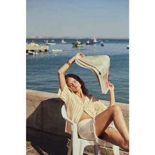 H&M(เอชแอนด์เอ็ม) เสื้อเชิ้ตรีสอร์ทแบบหลวม ผู้หญิง 1281807_1