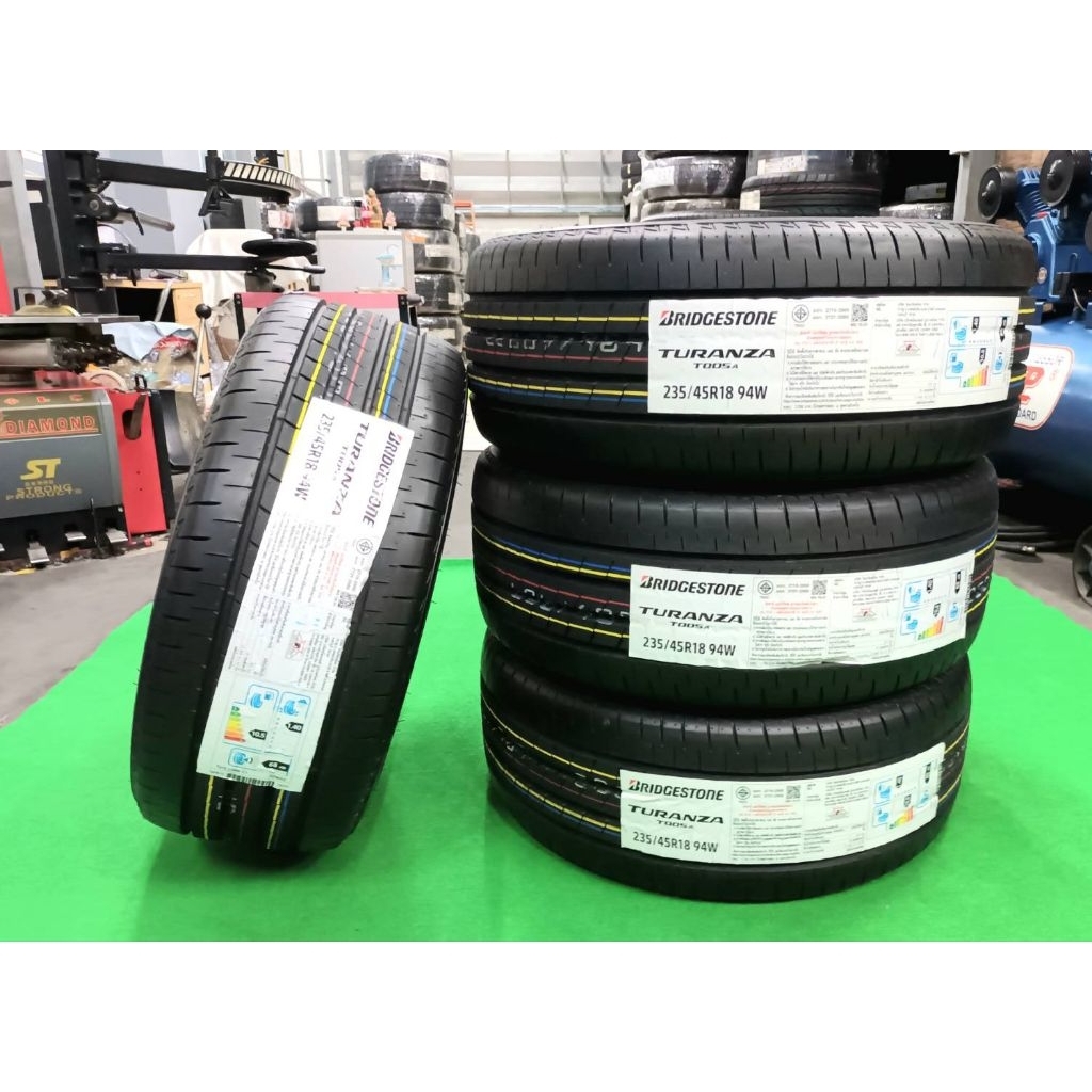 ยางใหม่ค้างปี 235/45R18 Bridgestone Turanza T005a ผลิตต้นปี 2024 ประกันบวม 2 ปี จัดส่งฟรีมีเก็บปลายท