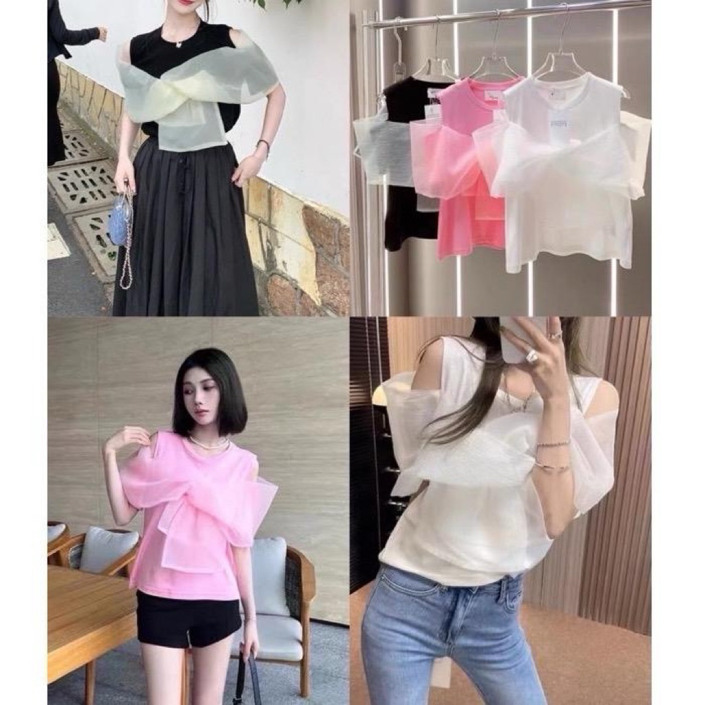 เสื้อคอกลมแต่งโบว์ด้านหน้าใส่ออกงานสวยๆ งานนำเข้าน่ารักมาก GI44 ราคา ถูกที่สุด ดีลบีเคเค แกลเลอรีภาพที่ 5