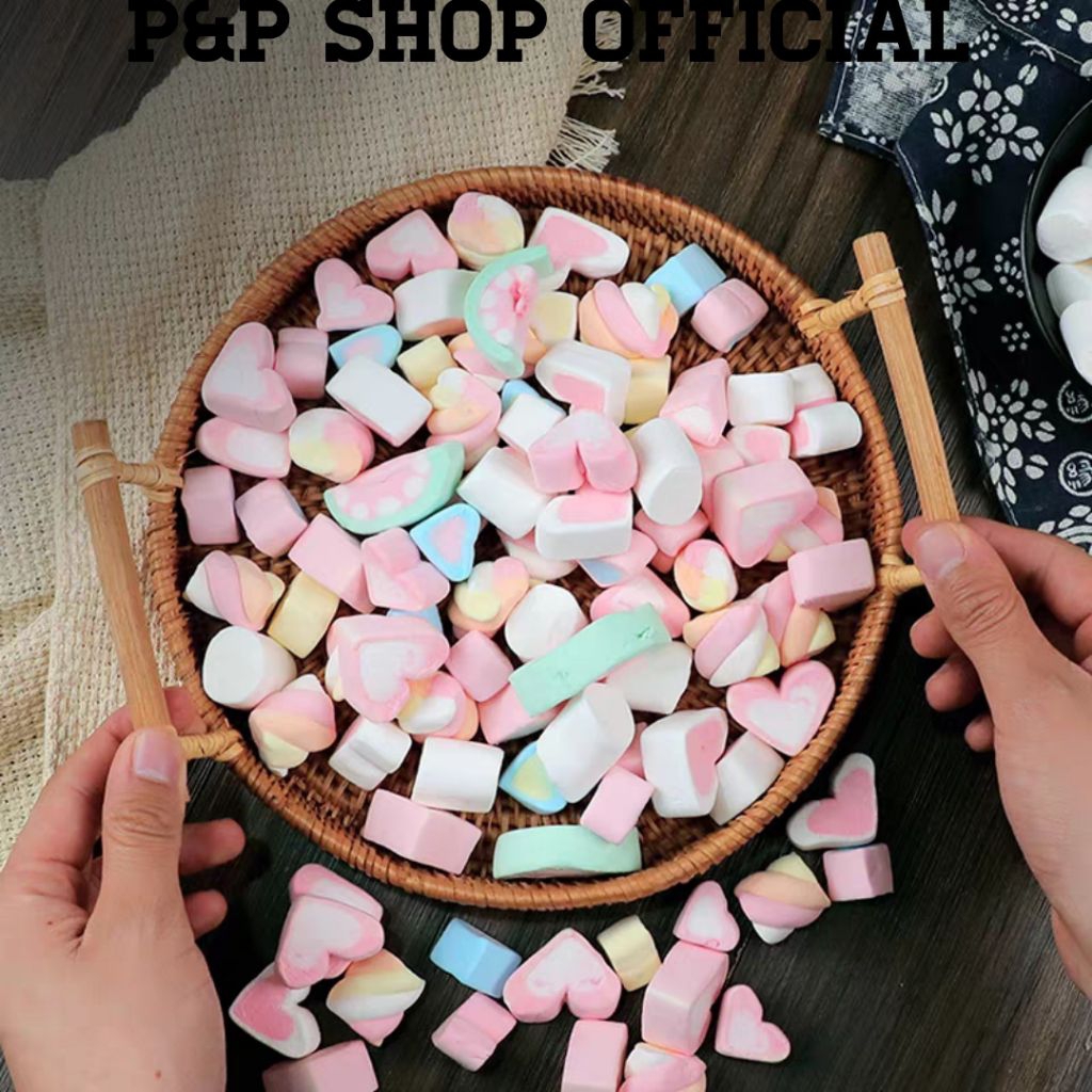 มาร์ชเมลโล่ฟรีซดราย500กรัม มาร์ชเมลโล่กรอบตัวใหม่ยอดฮิต marshmallow ขนมมาร์ชเมลโล่ กรอบนอก นุ่ม หนึบ หวาน หอม อร่อย