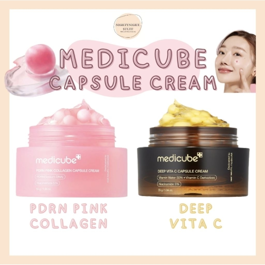 (พร้อมส่ง/แท้🇰🇷) Medicube PDRN Pink Collagen Capsule Cream / Deep Vita C Capsule Cream 55g