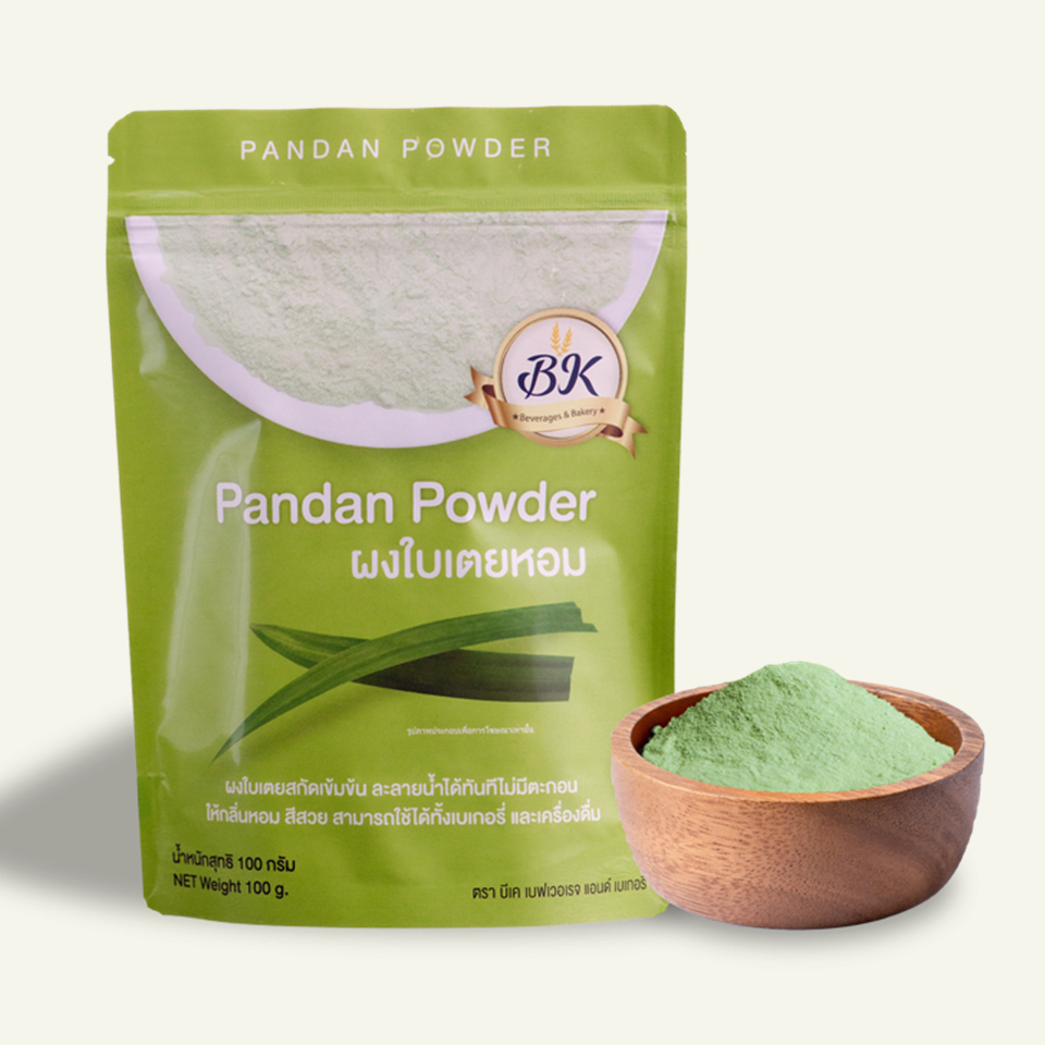 ผงใบเตยหอม ตราบีเค ผงใบเตย 100% 100กรัม / BK Pandan Powder 100g
