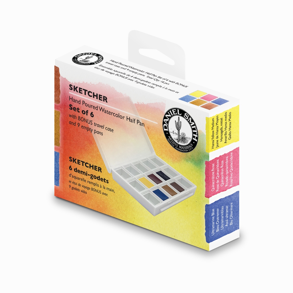 Daniel Smith Watercolor Half Pan Set Sketcher (W285650005) / เซ็ตสีน้ำแบบ Half Pan โทนสี Sketcher พร