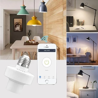 Tuya WiFi สมาร์ทซ็อกเก็ต E27 อะแดปเตอร์หลอดไฟ LED ผู้ถือ E27การควบคุมด้วยเสียง（สมาร์ทซ็อกเก็ตหลอดไฟ）