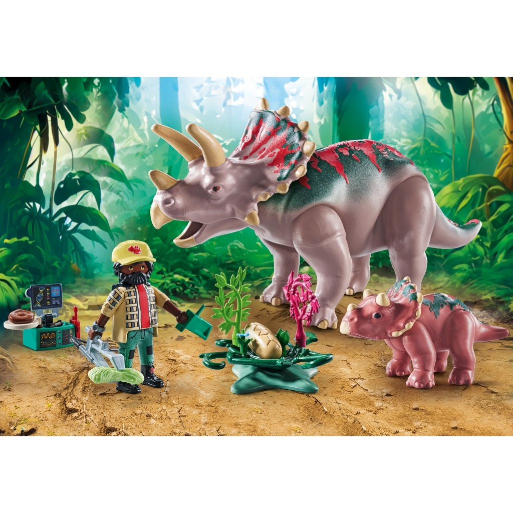 Playmobil 71821 Dinos Triceratops Family ไดโนเสาร์ ครอบครัวไทรเซอราทอปส์