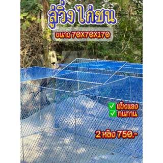 ลู่วิ่งไก่ชนเหล้กเส้น ขนาด 70 × 70 × 170 เซนติเมตร