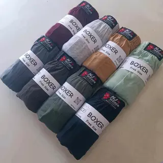 บ๊อกเซอร์แพ็ค 5 ตัว สีพื้นผ้ายืดเกรดAA มี Freesize L XL XXL
