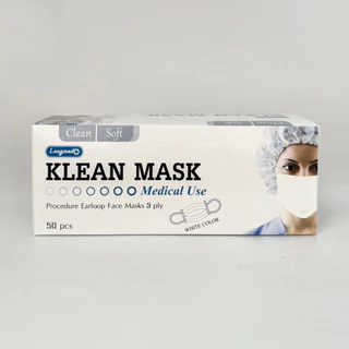 Klean Mask (สีขาว) หน้ากากอนามัย 1กล่อง มี 50ชิ้น