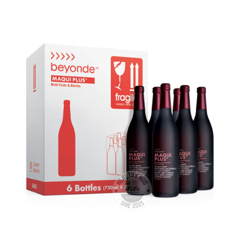บียอนด์ มากิพลัส+ (แบบขวด) 1 ลัง ของแท้ 💯% (750 มล.x 6 ขวด) beyonde Maqui Plus ยูไลฟ์ Ulife