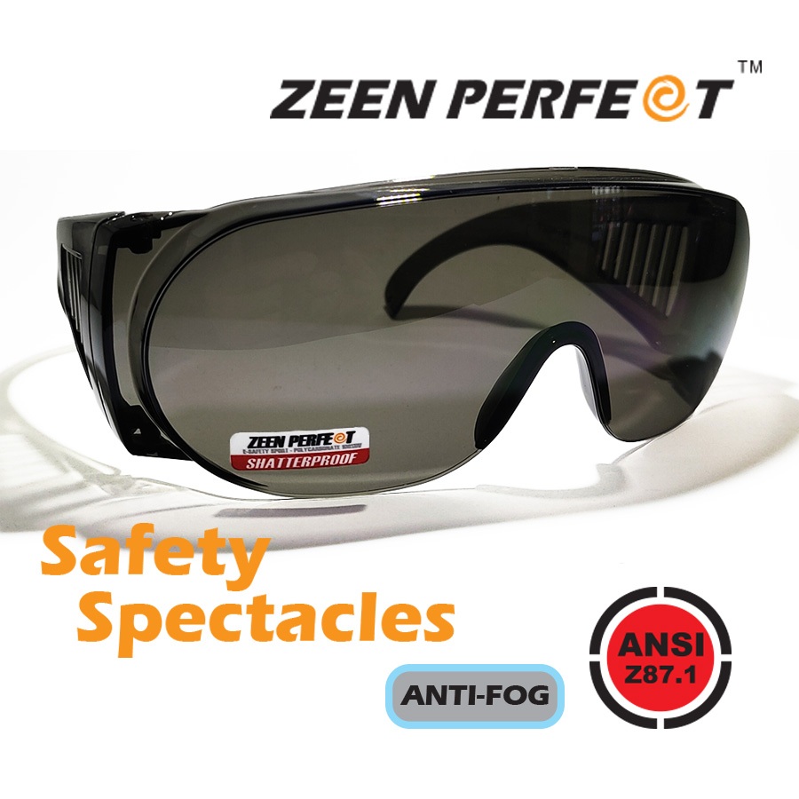 แว่นเซฟตี้ ZEEN PERFECT (Industrial Grade) ANSI Z87.1 รุ่น 9156WAF กันฝ้าและUV400