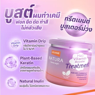 Lolane โลแลน Natura Hair Vitamin Booster Treatment For Dry เนทูร่า แฮร์ ไวตามิน บูสเตอร์ ทรีตเมนต์ ฟอร์ ดราย 250g