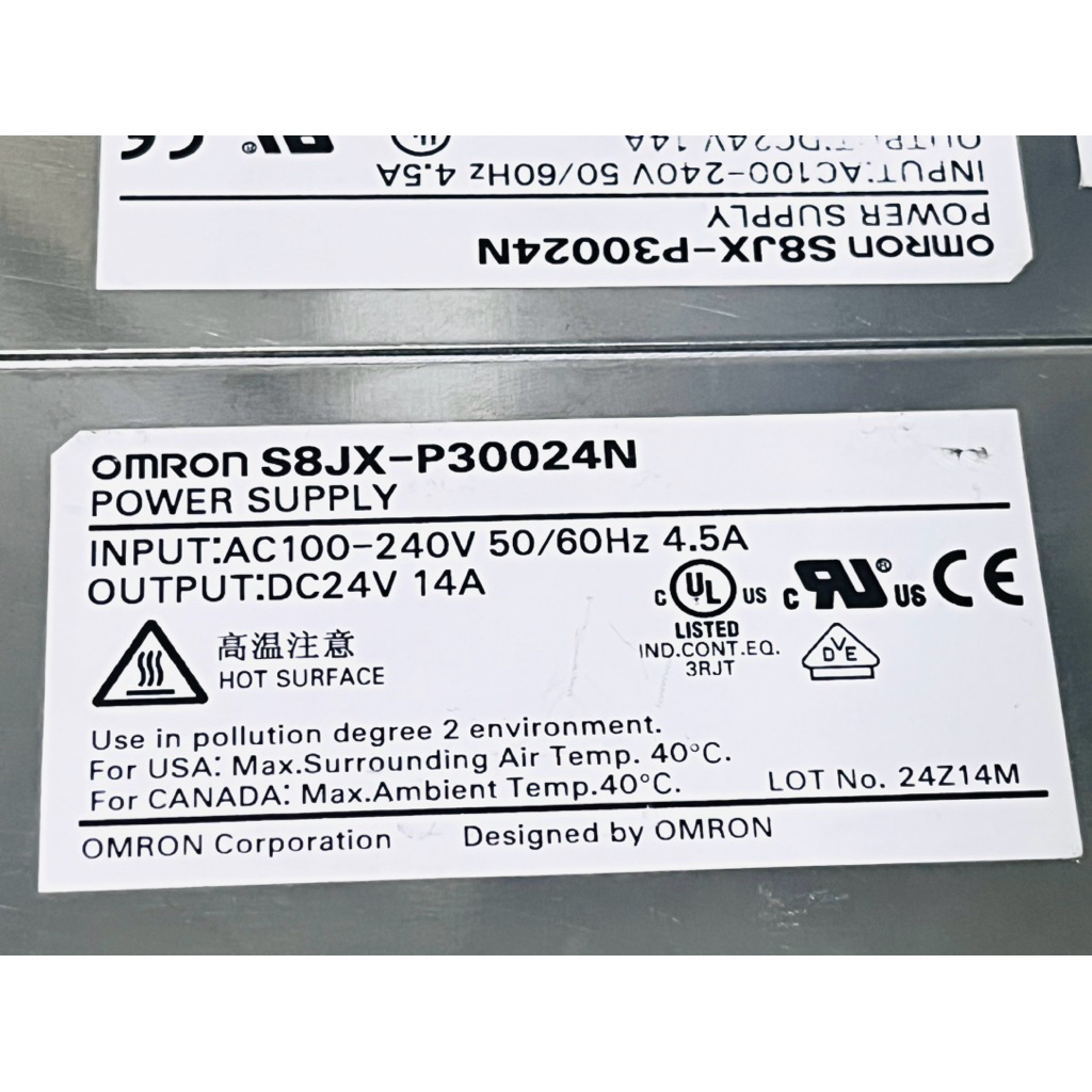 สวิทชิ่ง Power Supply ยี่ห้อ OMRON รุ่น 24V 14A 320W รุ่น S8JX-P30024N ปรับไฟได้ DC 19V-29V พัดลมไม่