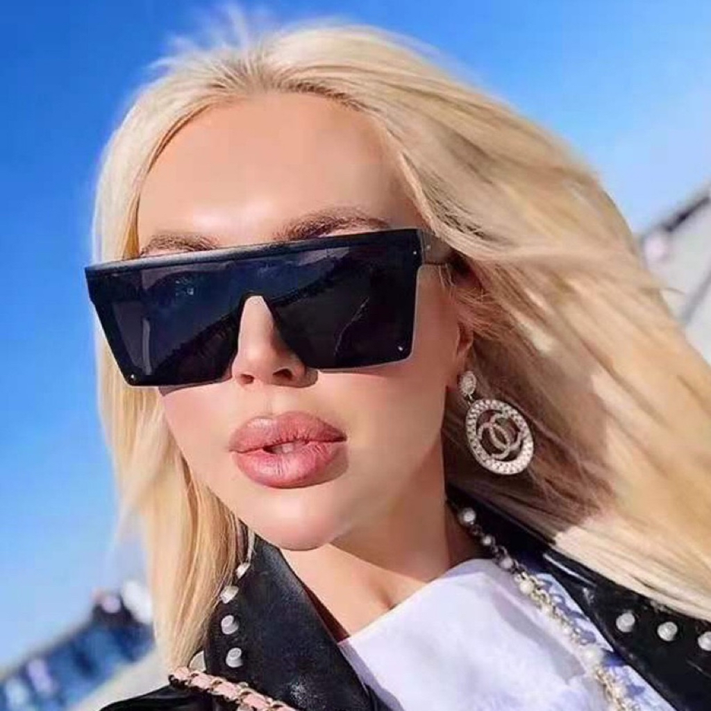 (พร้อมส่งจาก กทม.🇹🇭(YD 2329)แว่นเก็บทรงสไตล์ฮิปฮอบหน้ากว้าง)