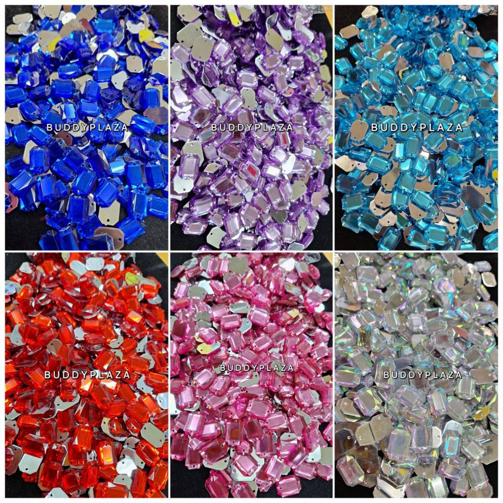 💥พร้อมส่ง เพชรตกแต่ง พลอยหยดน้ำ เพชรหยดน้ำ ฐานเรียบ อะคริลิค เพชรพลาสติก เม็ดพลอย คริสตัล