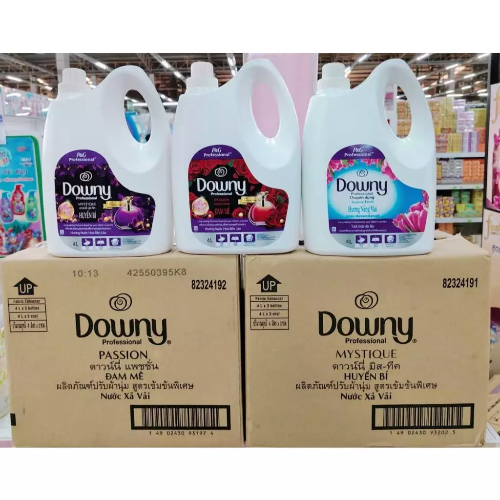 [ยกลัง]ดาวน์นี่แกลอน น้ำยาปรับผ้านุ่มสูตรเข้มข้น 4ลิตร x 3 แกลลอน((Downy Softener)) Clean