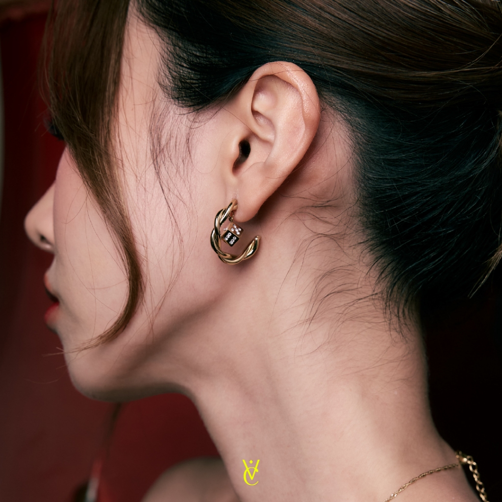 Valichain - Lucky Bao Card and Dice Earring