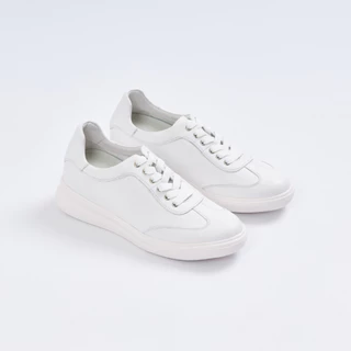 Off-White Prime Sneakers รองเท้าผ้าใบหนังแท้สีขาวเพิ่มความสูง 7.5 ซม. | รองเท้าเสริมส้น Chuniverse