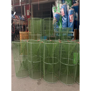ลอบเหล็กดักปลา แบบ2งา ลอบตาข่าย มี4ขนาด