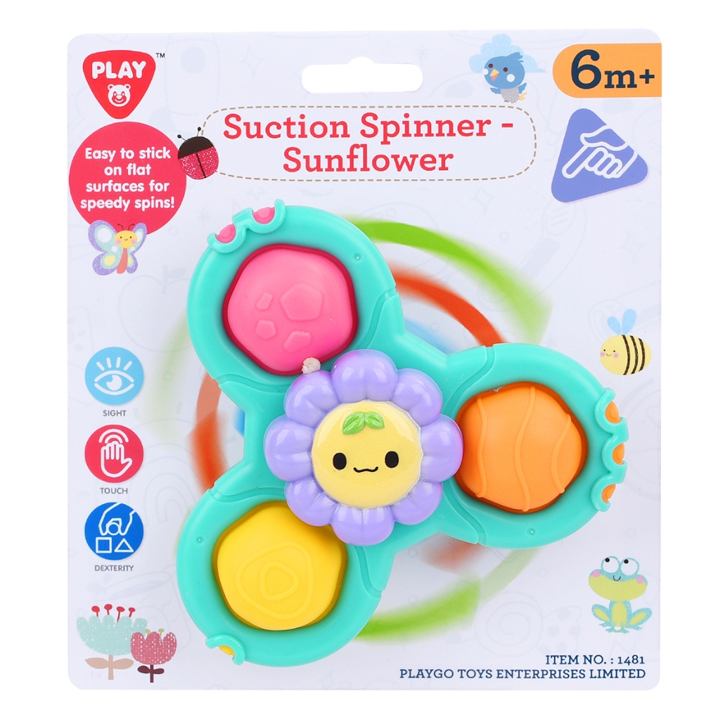 Playgotoys ของเล่นเสริมพัฒนาการ จุ๊บหมุนเจ้าดอกไม้(1481)