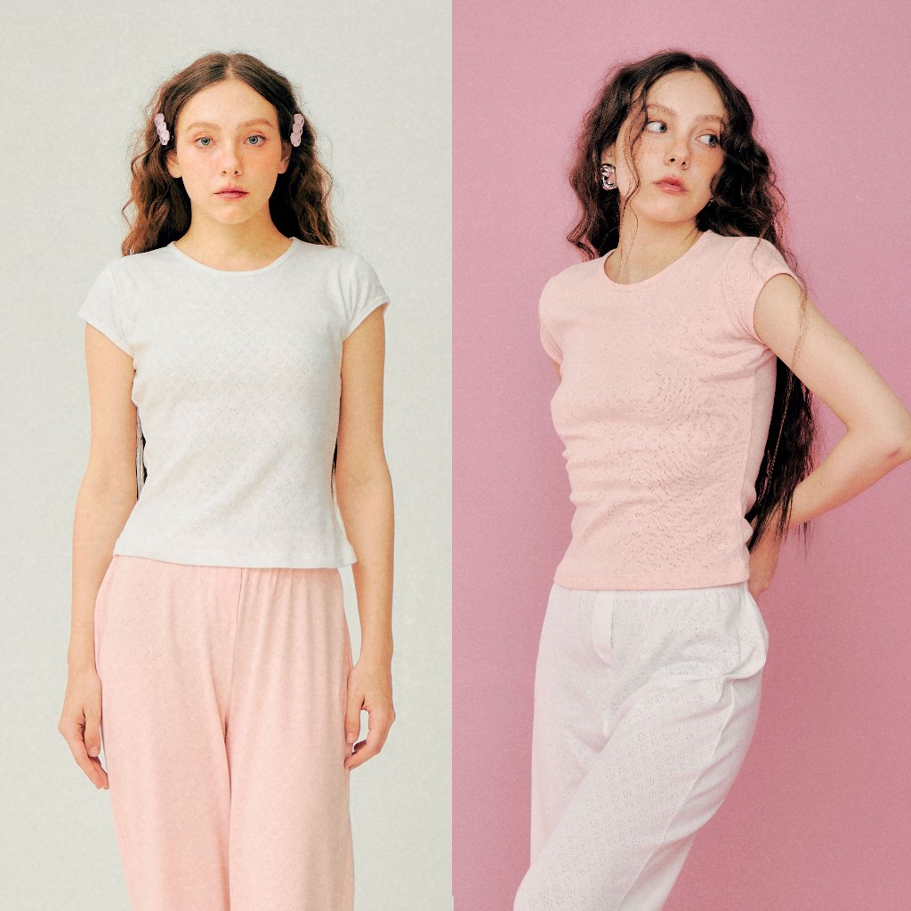 Dude and Co. - DC© Mini Heart Slim Fit เสื้อยืด ผ้าร่อง