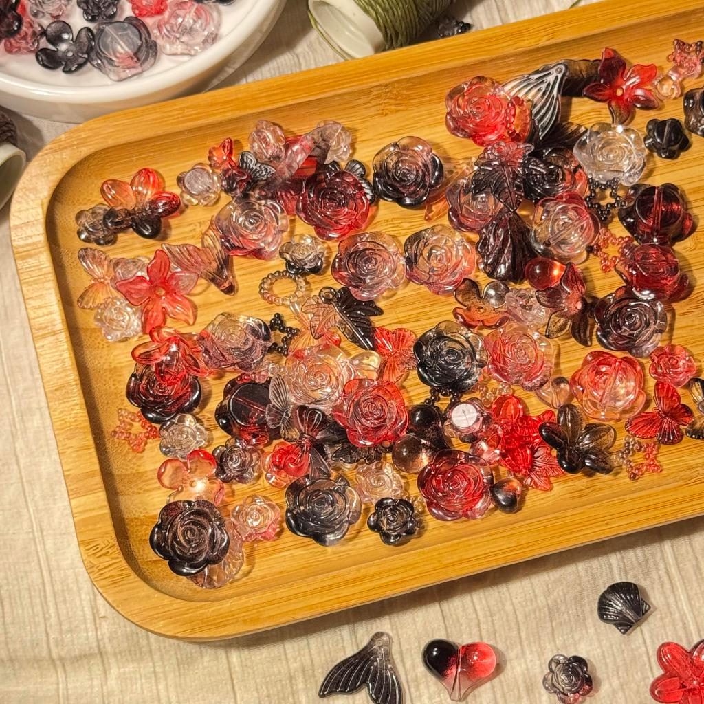 (มีส่งด่วน!!)จี้อะคริลิคไล่เฉด TWO TONE  แบบผสม 20 กรัม  DIY