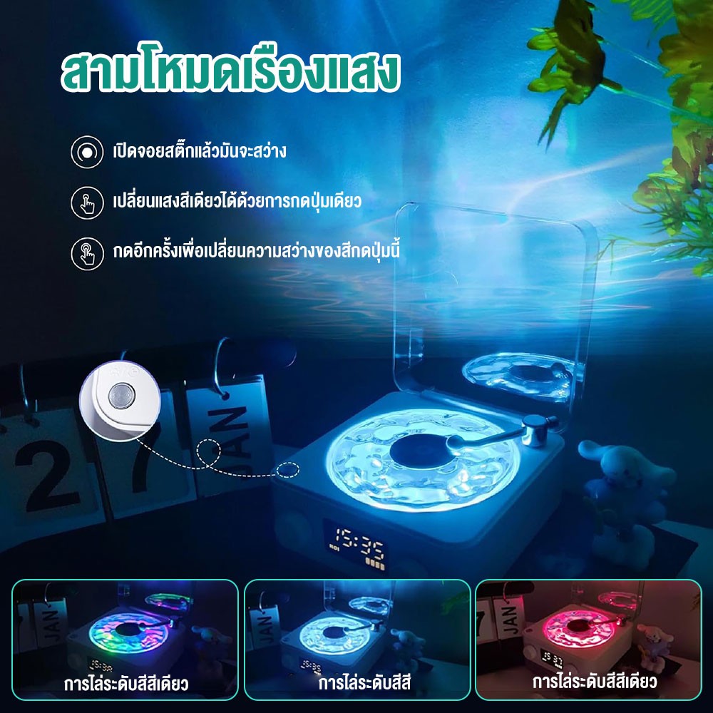 Starfish โคมไฟตั้งโต๊ะ LED ลายคลื่นน้ํา เปลี่ยนสีได้ โรแมนติก แฟชั่น สําหรับตกแต่งบ้าน ไฟกลางคืน ไฟตกแต่งห้อง หรี่แสงได้ - รูปที่ 6